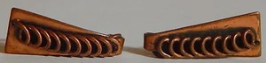 PENDIENTES DE COBRE VINTAGE BOBINA OBLONGOS TORNILLOS - Imagen 1 de 2