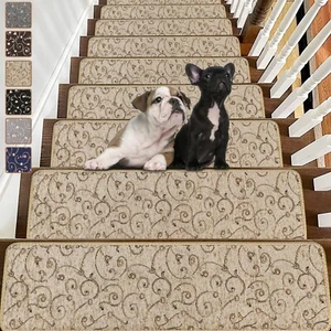 Stair Treads Non-Slip Carpet Mats 30inX8in Indoor Stair Runners for Wooden St... - Picture 1 of 8