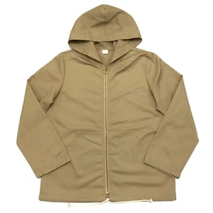 50s 60s 70s Vintage Gunner Smock Parka Military Jacket Hoodie Work - Picture 1 of 5