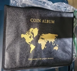 Coin Album Collection Book Holder for Collectors 200 Pockets - Picture 1 of 3