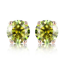 S925 Silver 0.5-2CT Multicolor D Moissanite Stud Earrings Luxury Women Jewelry