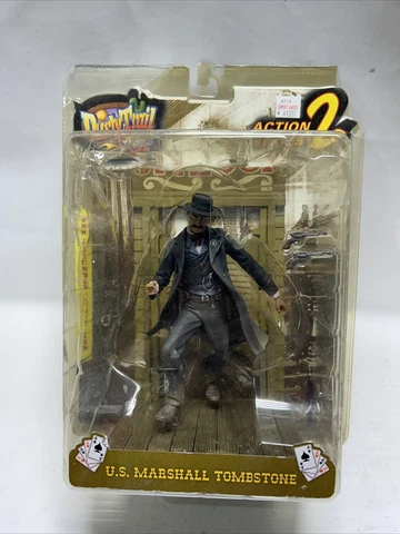 2004 DUSTY TRAIL TOYS U.S. MARSHALL TOMBSTONE ACTION SERIES 2! Wyatt Earp ￼new Cover