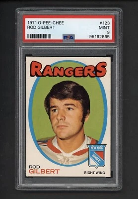 1971 OPC #123 ROD GILBERT PSA 9 MINT - Image 1 of 2
