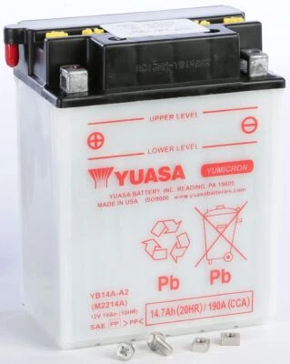 Yuasa Conventional YB14AA2 12 Volt Battery For Polaris Magnum 325 2x4 2000-2002 - Image 1 of 4