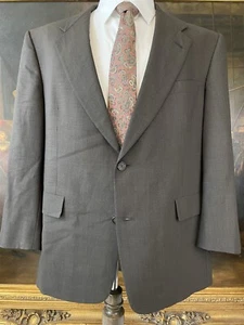 VTG Hart Schaffner Marx 44S USA MADE Gray Pattern 100% Worsted Wool 2Btn Blazer - Picture 1 of 11