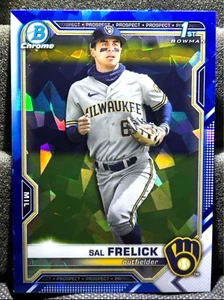 2021 1st Bowman Chrome Draft Sapphire SAL FRELICK Prospect #BDC-172 BREWERS - Bild 1 von 2