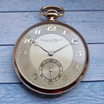 Vintage 14k Solid Gold IWC Men's Watch Pocket Watch — 第 1/4 张图片