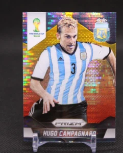 2014 Prizm World Cup Hugo Campagnaro Yellow & Red Pulsar Prizms Argentina - Picture 1 of 2