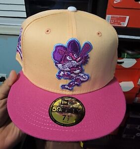 EXCLUSIVE FITTED PEACH Detroit Tigers 40TH ANNIVERSARY FUSION PINK VISOR 7 1/2