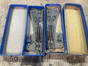 Hornby Meccano Dublo point switches x 2 in box 1 x new old stock track pieces - Picture 1 of 7