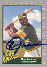 Ron Jackson autographed baseball card 1990 Pacific Senior League #92