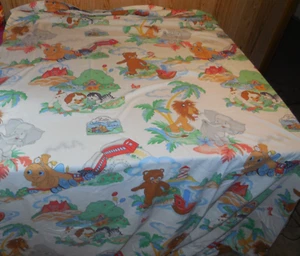 AW1 Vtg The Little Golden Book Land Twin Bed Flat Sheet 66x91” Tootles Bib Co - Picture 1 of 10