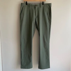 J Crew gerade flexible Herren-Chinohose Größe 36 x 32 grün Freizeit Büro Karriere neu mit Etikett - Bild 1 von 10