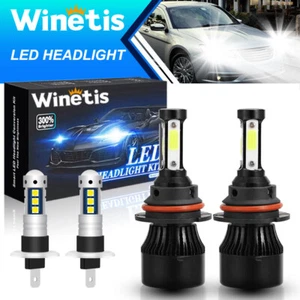 4Pcs 6000K LED Headlight Hi/Lo Beam + Fog Light Bulb For 04-06 MITSUBISHI Galant - Picture 1 of 9