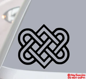 CELTIC LOVE KNOT Vinyl Decal Sticker Car Window Bumper ANAM CARA Gaelic Symbol - Picture 1 of 2