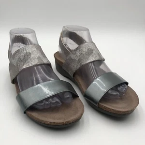 Munro Sandals Women's Size 8.5 W Gray/blue Slingback - Picture 1 of 10