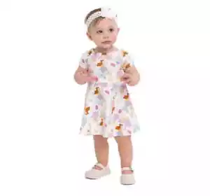 NWT Girls Disney Belle Princess Print Skater Dress 18 Months, 2T and 3T - Picture 1 of 1