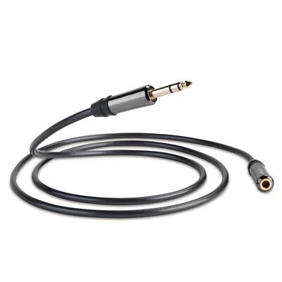 QED Performance QE7306 Headphone Extension Cable 6.35mm Jack to Socket AUX 3m - Image 1 of 3
