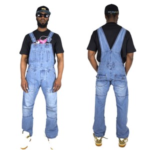 Disfraz de sesentero con peto vaquero para hombre | Party Fiesta