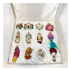 ALTE WELT WEIHNACHTEN Braut Ornament Sammlung mit Satin Box-Set von 12-EUC - Bild 1 von 8