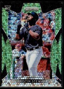 Christin Stewart 2019 Panini Prizm Lime Green Donut Circles RC /199 #122 Detroit