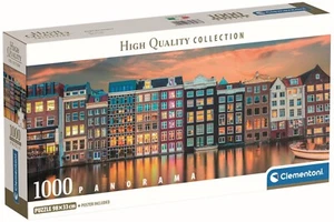 NEW Clementoni Panorama Jigsaw Puzzle 1000 Pieces 39897 Bright Amsterdam - Imagen 1 de 2