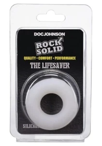 Doc Johnson Novelties Rock Solid Lifesaver Translucent Glow Cock Ring, New - Picture 1 of 3