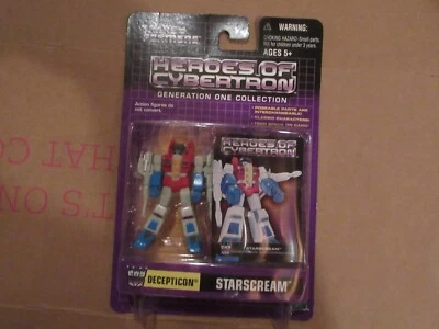 Figura de acción Hasbro Transformers Heroes of Cybertron G1 Starscream 3" nueva sin usar, en caja Foto 1 de 4
