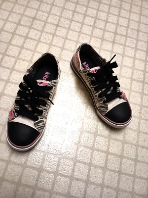 Mujer Kitson-LA Negro Blanco Rosa Multicolor Algodón Lona Zapatos Deportivos Talla 6 Foto 1 de 4