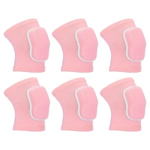 3 Pairs M Size Volleyball Knee Pads Breathable Sponge Brace Pink - Picture 1 of 6