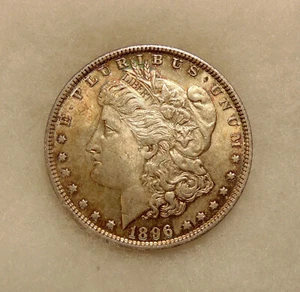 1896-P Morgan Dollar - besseres Datum - hübsche vz + Münze - KOSTENLOSER VERSAND - Bild 1 von 2