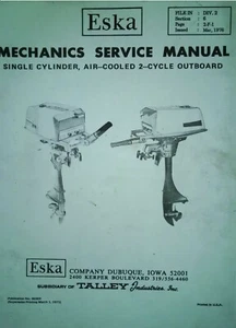 ESKA/SEARS OUTBOARD SERVICE REPAIR MANUAL 3.0- 7.5hp, 120Pg CD - Picture 1 of 2