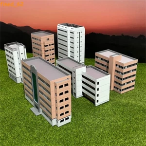 Maßstab 1:150 Stadt Schule Architektur modernes Lehrgebäude Modell Szene DIY - Bild 1 von 31