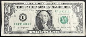 2021 Richmond $1 Bill March 10th 1991 Birthday/Anniversary Triple Pair Note - Picture 1 of 2