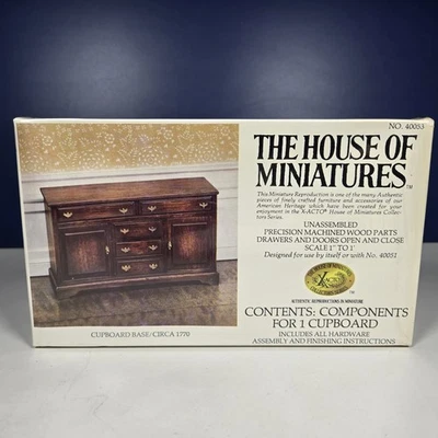 House Of Miniatures Kit 40053 Dollhouse Cupboard Base c.1700 New SEALED X-Acto - Image 1 of 4