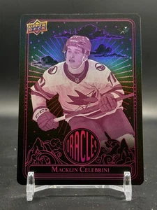 Macklin Celebrini 2024-25 UD Oracles Pink Rookie #O-58 - Imagen 1 de 3