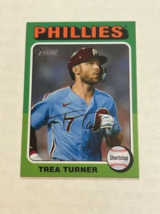 Mini Trea Turner #181 Topps Heritage 2024 variación retro SSP PHILLIES - Imagen 1 de 2