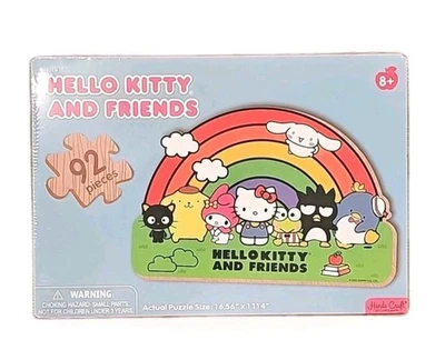 ¡NUEVO!  SANRIO HELLO KITTY & FRIENDS 92 PIEZAS ROMPECABEZAS MADERA ARCO IRIS 16.5" X 11.14" Foto 1 de 4