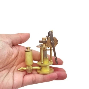 Messing Edelstahl Dampfölpumpe mit Zahnradantrieb und 8 mm Kolben - Bild 1 von 7