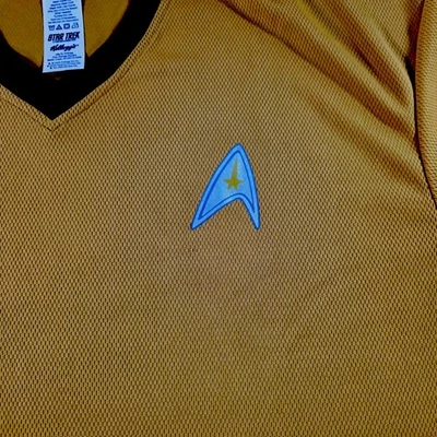 Camiseta Kelloggs Star Trek Adulto Hombre XLarge Amarilla Manga Corta Camiseta Cuello en V Logo Foto 1 de 4