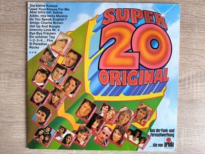 SUPER 20 ORIGINAL HITS📀📀📀LP/1976/HITS DER 70er JAHRE/DISCO/POP/SCHLAGER/FUNK - Bild 1 von 4