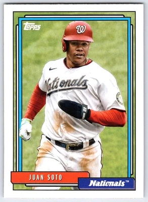 2021 Topps Update 1992 Redux #T92-49 - Juan Soto Washington Nationals (NM) - Image 1 of 2