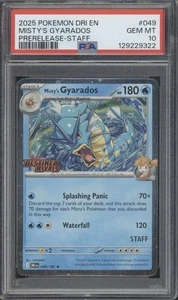 2025 Pokémon Prerelease Staff #49 Misty`s Gyarados Gem Mint PSA 10 - Bild 1 von 2