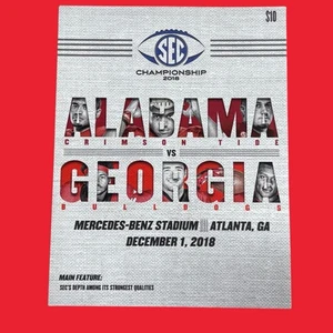 2018 SEC Championship Program Alabama Crimson Tide Georgia Bulldogs Jalen Hurts - Picture 1 of 12