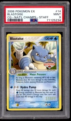 Pokemon C. Guardians National Championship STAFF Blastoise 14/100 PSA 9 *234 - Image 1 of 2