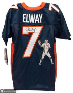 Denver Broncos HOF John Elway Signed Replica Nike Away Jersey /17 - JSA COA - Picture 1 of 7