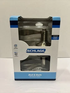 Schlage Akzent Türgriff Satin Nickel Bett und Bad F40VACC619 EZ Einbau - Bild 1 von 5