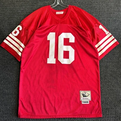 Camiseta Joe Montana Throwback San Francisco 49ers Home Mitchell & Ness 1989 Talla 56 Foto 1 de 4