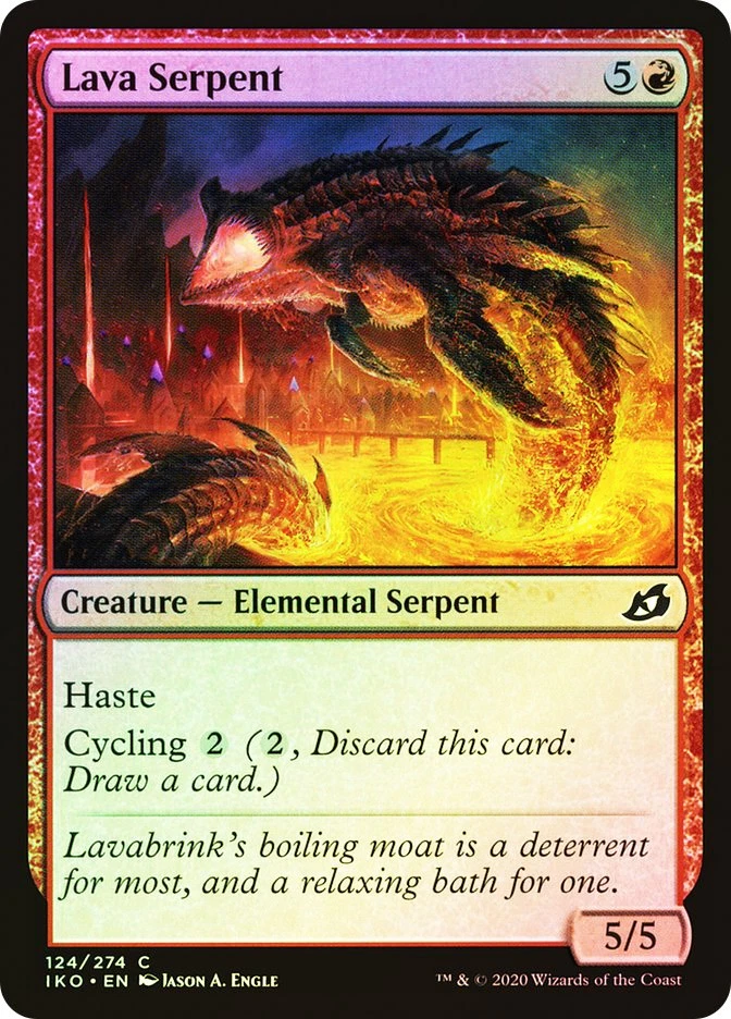 MTG FOIL Lava Serpent  - Ikoria: Lair of Behemoths #124 - Image 1 of 1
