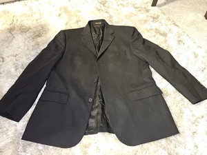 Barneys New York Woll Blazer Herren 52 EU 42 US Italy Schwarz Anzug Sakko - Bild 1 von 12